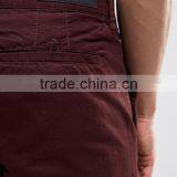 High Quality Latest Custom Side Slant Pockets Turn Up Hem Men's Brown Slim Fit 97% Cotton 3% Elastane Button Fly Fashion Shorts thumbnail-3