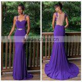 New Style Chiffon Long Purple Formal Evening Dress Pattern thumbnail-1