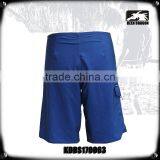 Men's Solid Navy Blue Blank Board Shorts With Custom Logo Print thumbnail-3