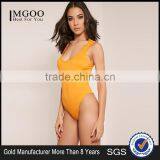 Custom Color Private Label Crew Neck Racer Back Basic Cotton Spandex Tight Women Bodysuit thumbnail-1