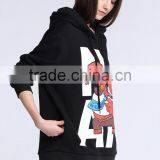 Wholesale Black Soft Women Stylish Hoodies thumbnail-2