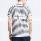 Stripe Chest Embroidery 100% Cotton Polo T-shirt thumbnail-3