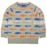 Sweater Design For Kids Children Kids Pullover Sweater Cartoon Fish Knitted Sports Boys Clothing thumbnail-2