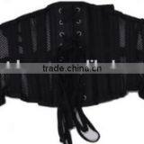 Instyles Black White Mesh 26 Steel Double Boned Waist Corset Steampunk Corselet New thumbnail-5