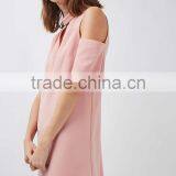 Cold Shoulder Funnel Neck Dress thumbnail-4