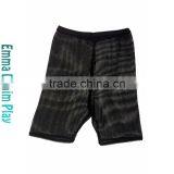 Ladies Lace Trimming Black Fishnet Shorts thumbnail-1