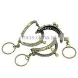 Metal Frame Kiss Clasp Arch For Purse Bag Antique Bronze Ball Key Chain 5x4cm(Open:7.9x5cm),5Pc,Customize thumbnail-1