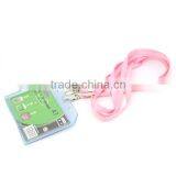 Custom LOGO Silver Tone Purple Polyester ID Card Badge Holders thumbnail-6