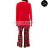 Factory Small Minimum Plaid Pattern Christmas Pajamas Women Wholesale thumbnail-3