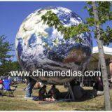 Fireproof Large Earth Balloons Globe for Weather Service , Inflatable Ground Balloon thumbnail-1