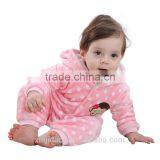 Kids Cartoon Thick Coral Velvet Embroidery Romper Climb Clothes Baby Romper thumbnail-5