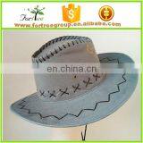 High Quality Wide Brim Leather Cowboy Hats Blanks for Men thumbnail-1