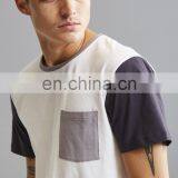 2017 Pure And Fresh Custom Men Shortsleeve Pocket Shirts Contrast Color O-collar Loose Style T-shirt thumbnail-3