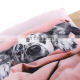 Velvet Decorative Pink Dog Print Throw Pillow Indoor Cushion for Home Decor thumbnail-5