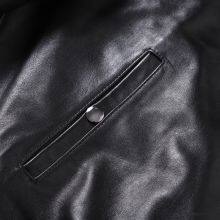 HOT SALE 2021 CLASSIC FASHION MEN'S GENUINE LEATHER BASEBALL JACKET thumbnail-2