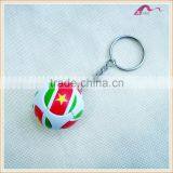 Fashion Promotional Logo Printed PU Ball Keychain