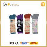 2016 Cheap Price High Quality Fashion Cartoon Stockings Breathable Women's Cotton Five Toe Socks thumbnail-1