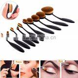 Logo Branding Oval Makeup Brush, Professional Cosmetic Makeup Brushes 10pcs/set thumbnail-2