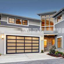 Modern Automatic Aluminum Sectional Panel Glass Garage Doors for Homes thumbnail-1