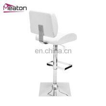 Kitchen Breakfast Wivel Metal Bar Stool With Backrest thumbnail-2