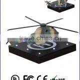 Magic Magnetic Levitation Floating Helicopter Display With Led , Advertising Display Rack