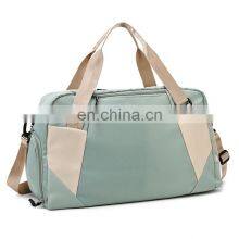 Fashion Men Women Sports Gym Bag With Shoe Compartment Custom Print Logo Shoes Gym Duffle Bag thumbnail-1