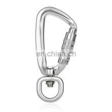 JRSGS 4KN Hot Sale Hiking Aluminum 4KN Swivel Carabiner Hook for Dog Leash High Quality Multi Tool S7805DXE