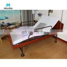 Bedridden Paralysis Patient Use Medical Treatment Adjustable Back Lift Manual One Function Fowlers Bed With Over Bed Table thumbnail-4