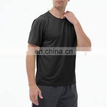 Solid Blank New Fitness Breathable Plaid Jogging Gym Loose Fit T-Shirt Plus Size Workout Training Short Sleeve Shirts For Men thumbnail-5