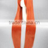 High Quality 100cm Long Orange Cosplay Hair Wig Bleach Synthetic Anime Wig thumbnail-4