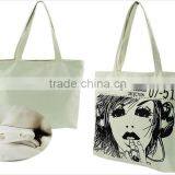 Cotton Canvas Foldable Shopping Tote Bag thumbnail-2