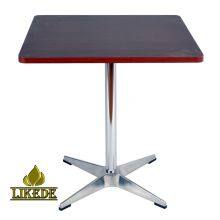 Hot Sale Morden Design Aluminum Base Coffee Table Black Dining Table for Cafe Restaurants