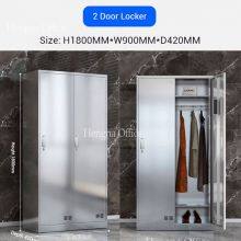 Changing Room Steel Locker | Modern Silver Finish & Padlock Hasp Optional | Fitness Club & Sauna - Verified Factory thumbnail-2