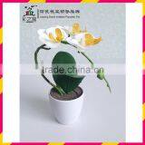 Artificial plant and orchid flower Smooth round melamine flower pot MX1408-1