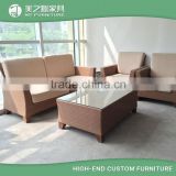Cheap customized wholesale poly rattan wicker outdoor sofa set furniture