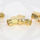 male/female gold-plated 45 degree right SMA adaptor connectors, RF coaxial cable adaptor connector