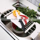 S/S+ABS 18*42*2 High quality products kitchen slide rack/stainless steel portable kitchen rack/drying rack/adjustable sink rack