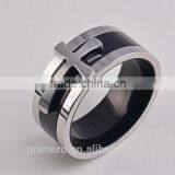 New Black Color Detachable Cross Titanium Stainless Steel Male Ring For Men Fine Jewelry thumbnail-5