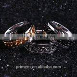 Fashion Spinner Silver Black Chain Ring For Men Stainless Steel Wedding Wholesale Cool Jewelry thumbnail-3