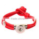2015 Cheap Leather Button Bracelets 18mm Ginger Snap Button Bracelet DIY Charm Interchangeable Handmade Pulseras Snap Bracelets
