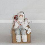 XM-SA008 12 inch sitting santa with gift for christmas decoration