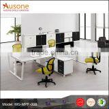 Modern 4 Person Office Computer Workstation Desk Artificial Slab Funiture China Manufacturers