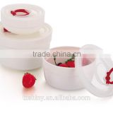 2016 Food Grade Microwave Safe Food Container Plastic fruit fresh container with pull ring