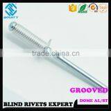HIGH QUALITY FACTORY OPEN END ALUMINUM GROOVED BLIND RIVETS FOR WOOD thumbnail-2