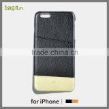 Slot Card Function Genuine Leather Back Cell Phone Case for IPhone 6s Plus