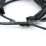 Knitting Leather Straw Rope Bracelet For Boys,Fashion Leather Bracelet For Men thumbnail-3