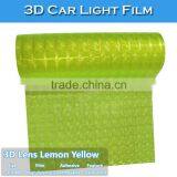 PVC Material 3D Fluorescent Yellow 0.3x10m Car Headlight Film Color Change Sticker thumbnail-3