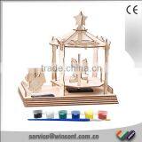 Kids Best Gift Solar Energy DIY Wooden 3D Puzzle Carrousel Toys thumbnail-1