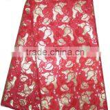 CL8468-2 New Coming High Quality Red Organza Lace Soft Material New Design Nice Pattern for Making Parry Dress thumbnail-1