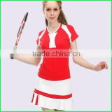 New style girls in short skirts or badminton clothing and badminton skirt with v neck made in China